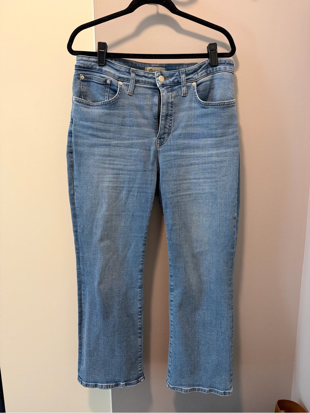 Madewell Light Blue Cropped Kickout Jeans